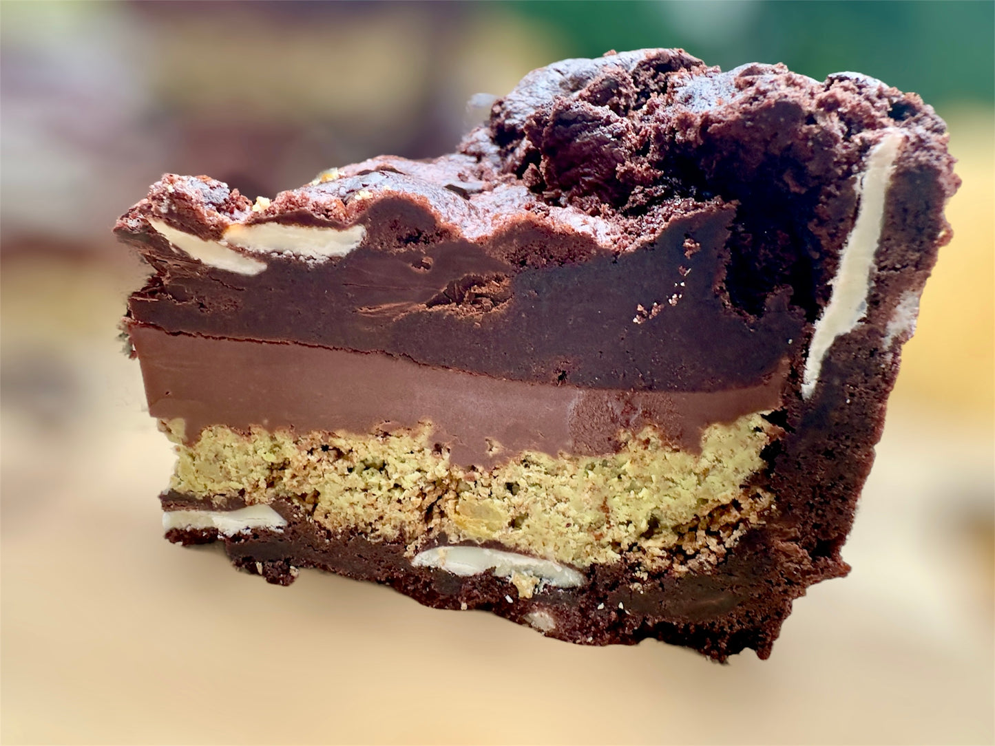 'Dubai' Chocolate Cookie Pie Slice